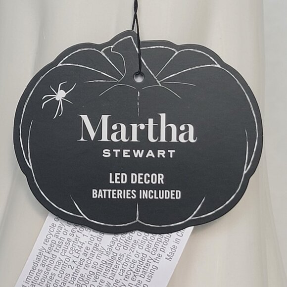 Martha Stewart Halloween Decor LED Lights Up White Ceramic Spooky Ghost 8.75 in - Picture 9 of 15